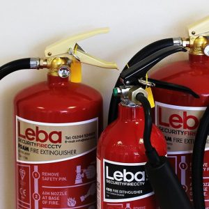 Variety of fire extinguishers for blog post